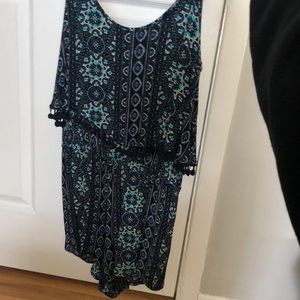 Multicolored Blue Romper